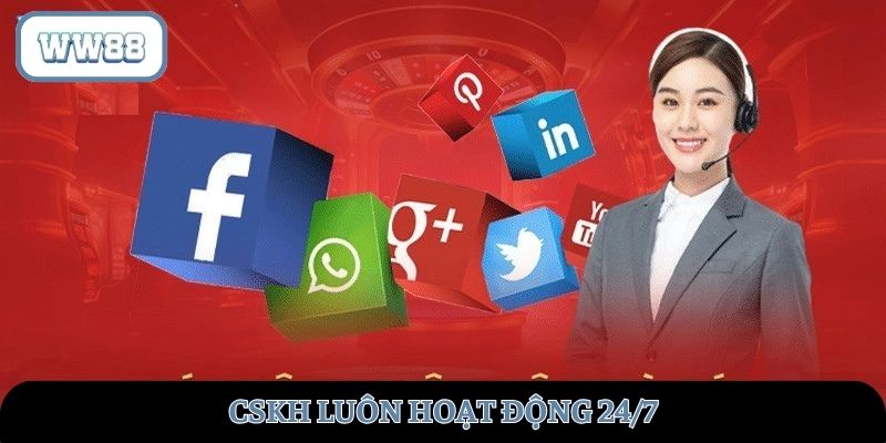 CSKH luôn hoạt động 24/7