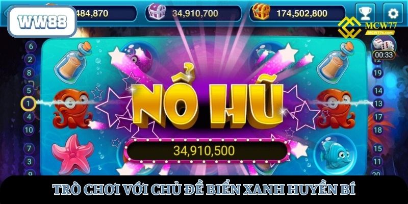 Trò chơi với chủ đề biển xanh huyền bí